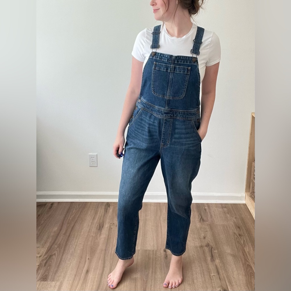 J Crew Dark Wash Denim Overalls